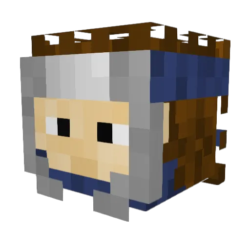 theBIGGESTsquid Minecraft avatar head, 3D render