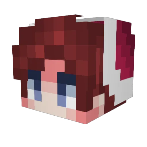 theBadRas Minecraft avatar head, 3D render
