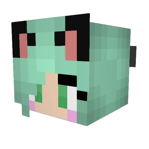 theBluBow Minecraft avatar head, 3D render