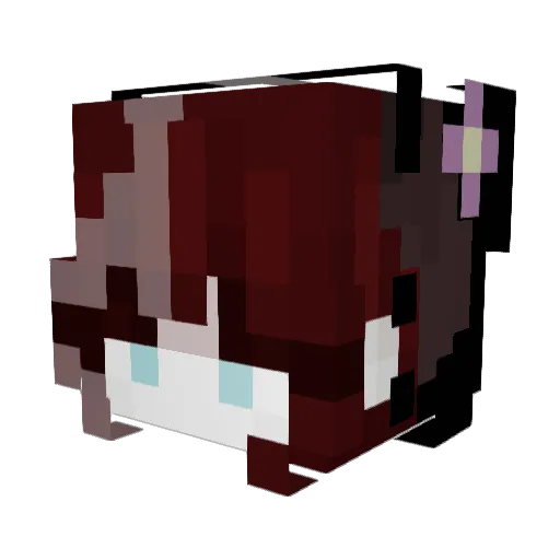 theBunniey Minecraft avatar head, 3D render