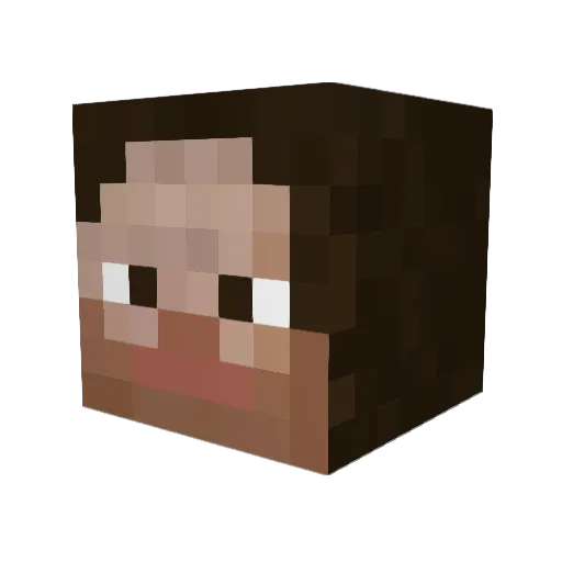 theChain120 Minecraft avatar head, 3D render
