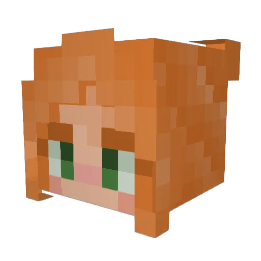 theCode116 Minecraft avatar head, 3D render