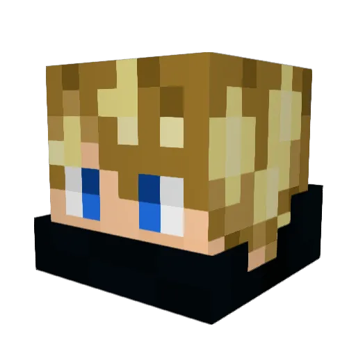 theCorgii Minecraft avatar head, 3D render