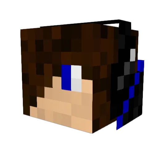 theD1234 Minecraft avatar head, 3D render