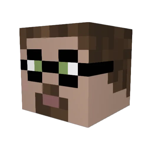 theDailyBrian Minecraft avatar head, 3D render