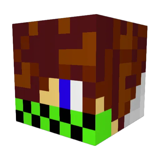 theDrezak Minecraft avatar head, 3D render