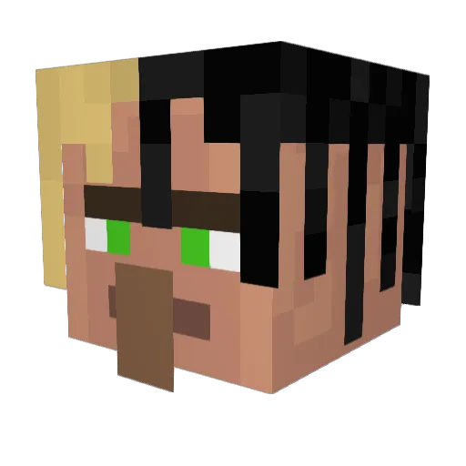 theGOATty Minecraft avatar head, 3D render
