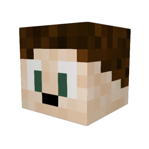 theH00ligan Minecraft avatar head, 3D render