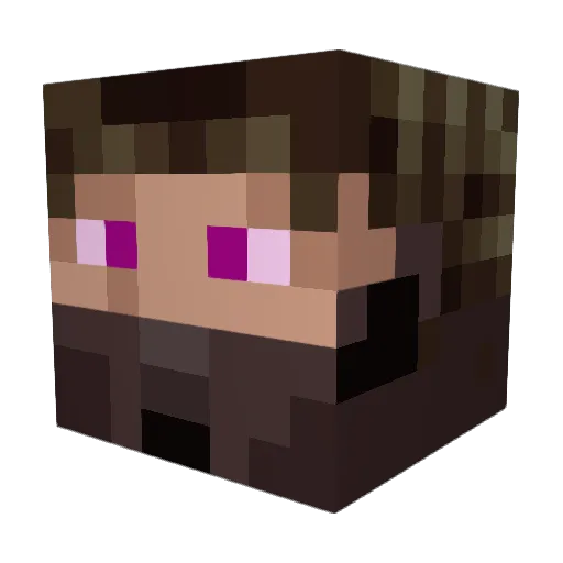 theHedgehogMan Minecraft avatar head, 3D render