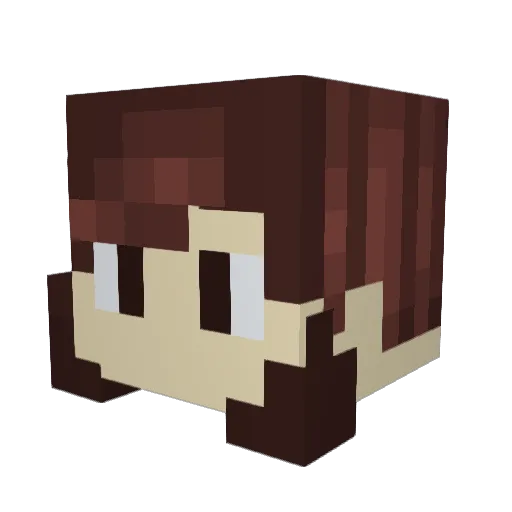 theKasra Minecraft avatar head, 3D render