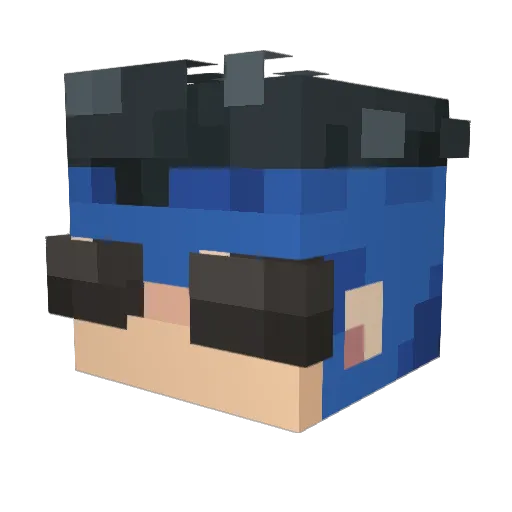theManChasey Minecraft avatar head, 3D render