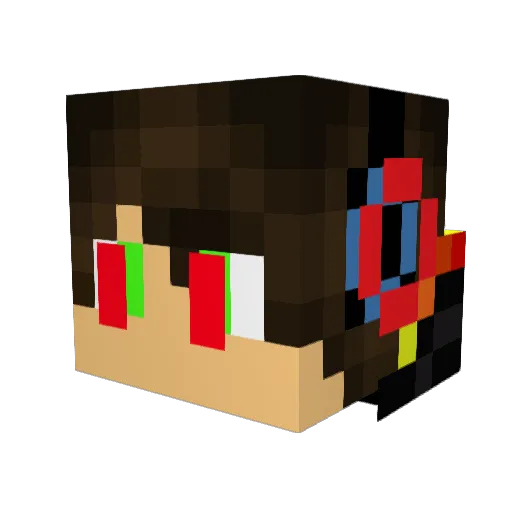 theNMD Minecraft avatar head, 3D render