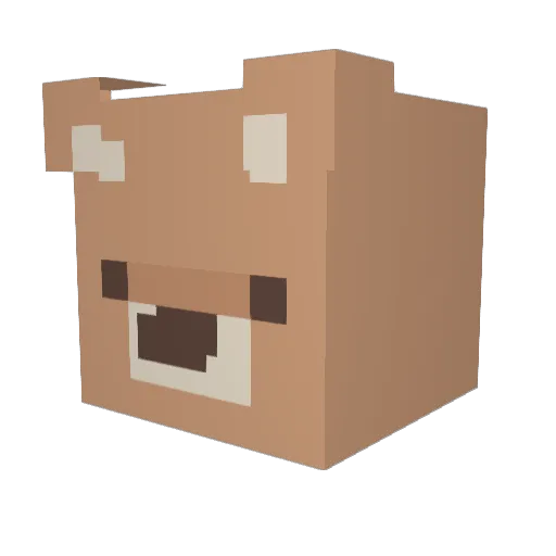 theOGma Minecraft avatar head, 3D render