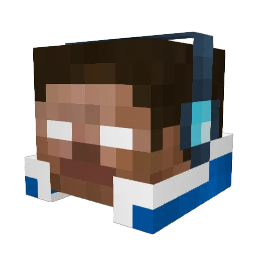 theRBII Minecraft avatar head, 3D render