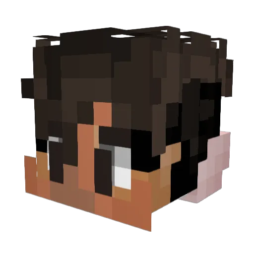 theRealOGplayer Minecraft avatar head, 3D render