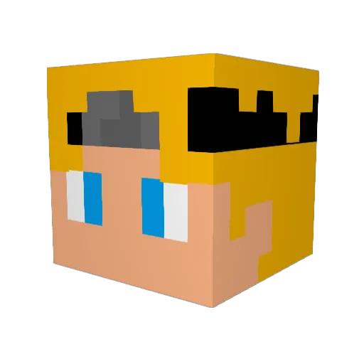theSLoPPy Minecraft avatar head, 3D render