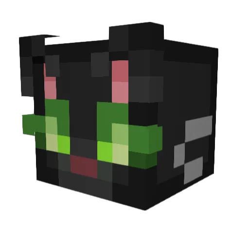 theShadow_Cat Minecraft avatar head, 3D render