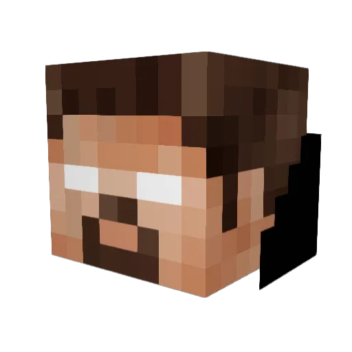 theSparklez13 Minecraft avatar head, 3D render
