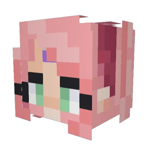 theVioLynn Minecraft avatar head, 3D render