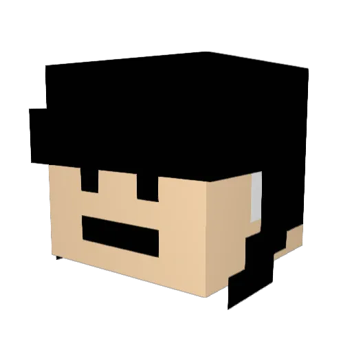 theW321 Minecraft avatar head, 3D render
