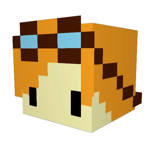 theWdahl Minecraft avatar head, 3D render