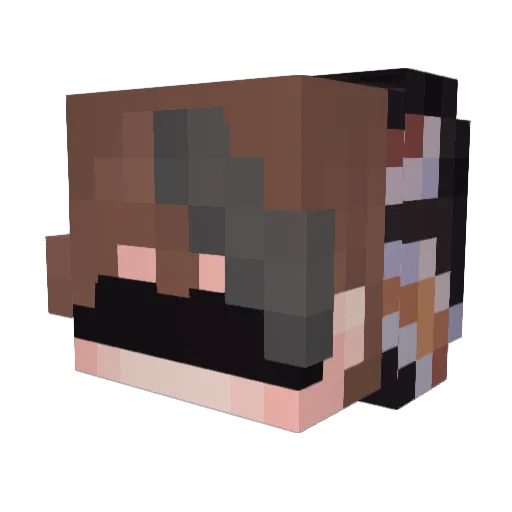 theXXpoison Minecraft avatar head, 3D render