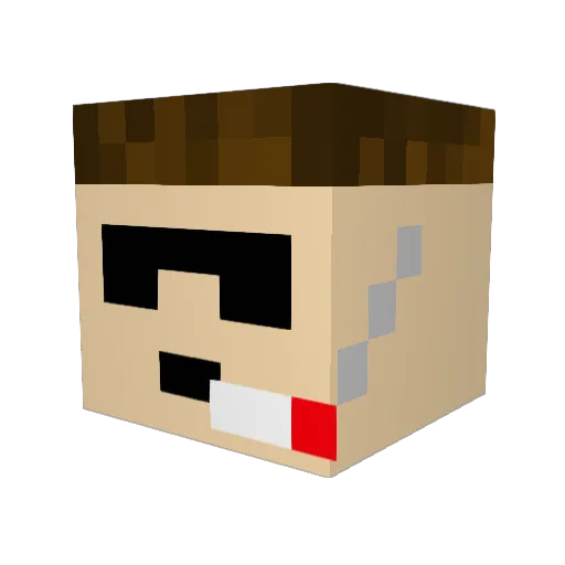 theXmosquito Minecraft avatar head, 3D render