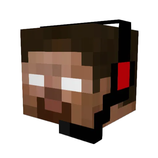 theXtra Minecraft avatar head, 3D render