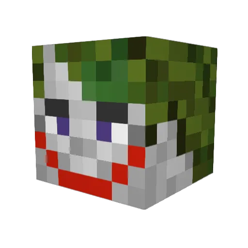 the_7_wells Minecraft avatar head, 3D render
