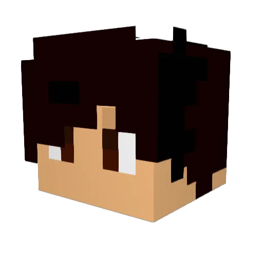 the_Crossed Minecraft avatar head, 3D render