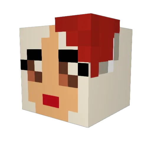 the_Dog_Lover_b Minecraft avatar head, 3D render