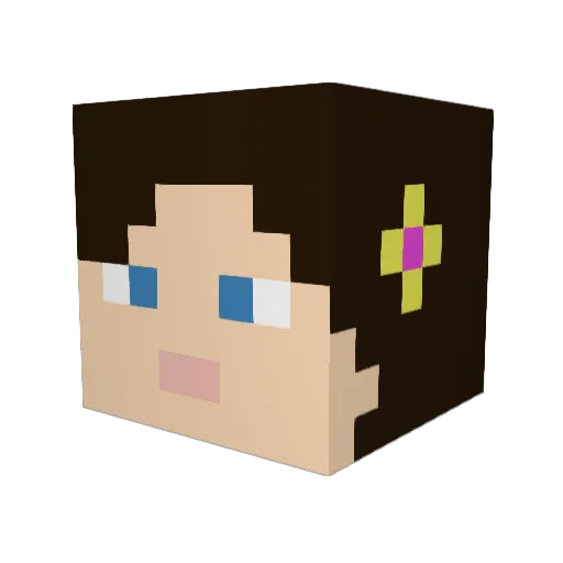 the_Flee Minecraft avatar head, 3D render