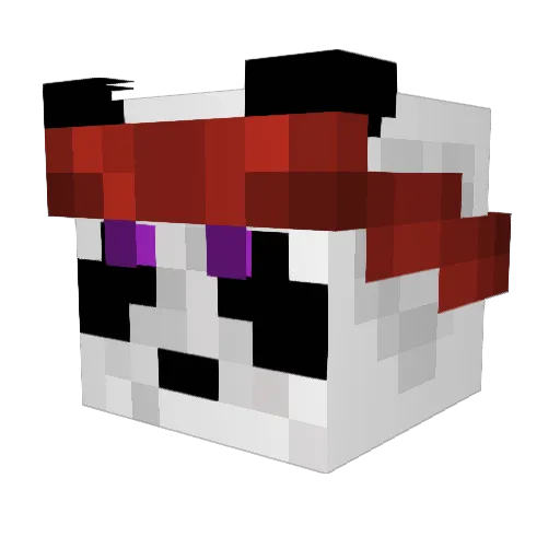 the_MagicPanda Minecraft avatar head, 3D render
