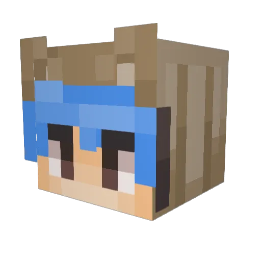the_Man_man Minecraft avatar head, 3D render