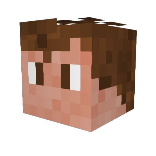the_Megabot Minecraft avatar head, 3D render