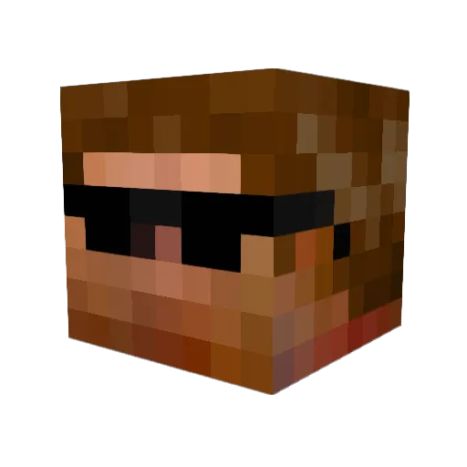 the_NIXON88 Minecraft avatar head, 3D render