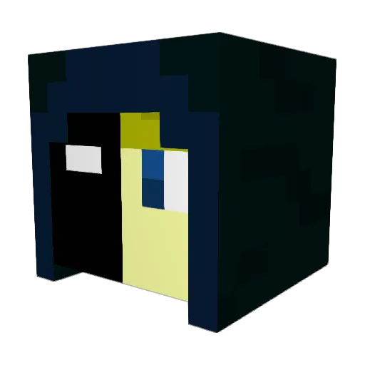 the_Shadow_quest Minecraft avatar head, 3D render
