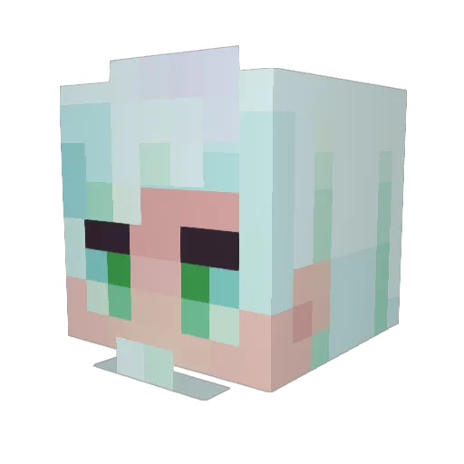 the_Wisperer Minecraft avatar head, 3D render
