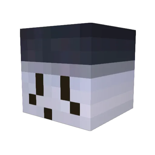 the_alphabet_ Minecraft avatar head, 3D render