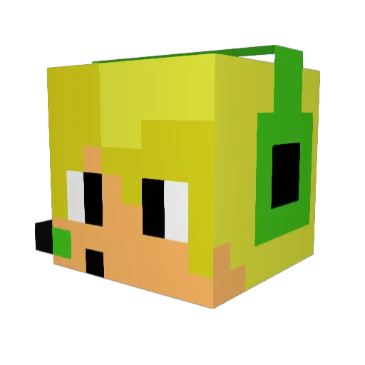 the_blaze0 Minecraft avatar head, 3D render