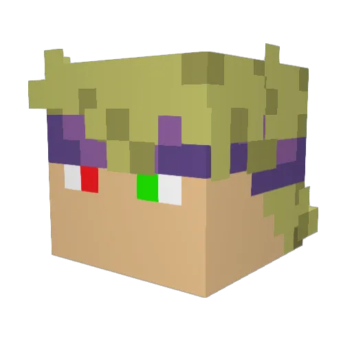 the_bredman Minecraft avatar head, 3D render