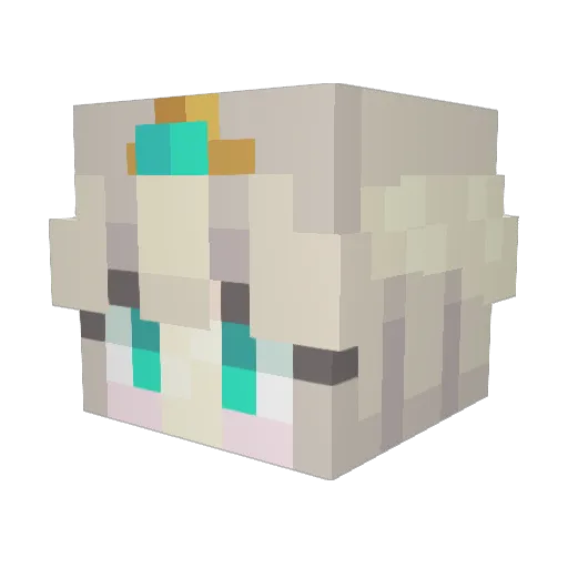 the_buri_buri Minecraft avatar head, 3D render