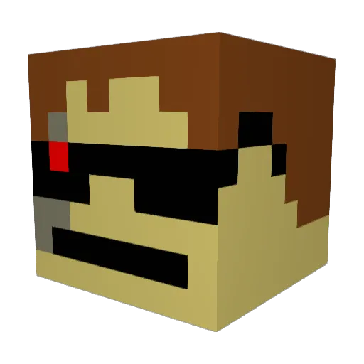the_craft_boy Minecraft avatar head, 3D render