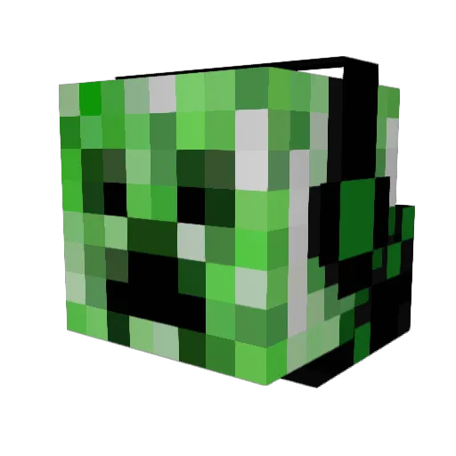 the_creeper_evil Minecraft avatar head, 3D render