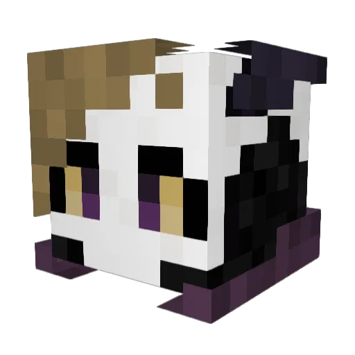 the_crow_man Minecraft avatar head, 3D render