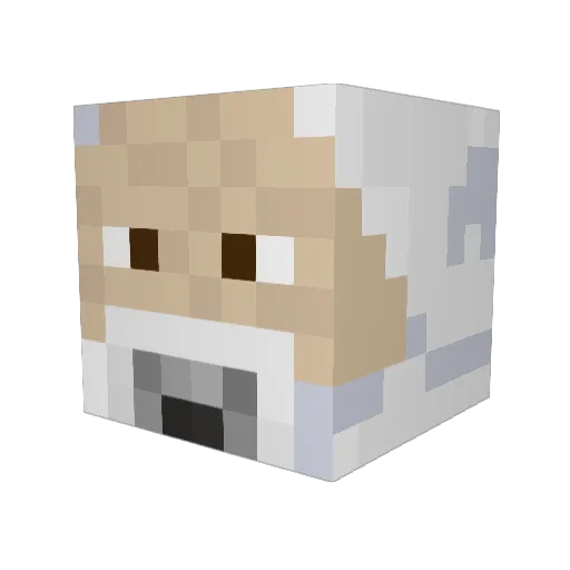 the_dude_02 Minecraft avatar head, 3D render
