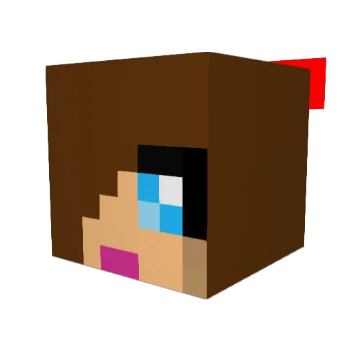 the_expirience Minecraft avatar head, 3D render