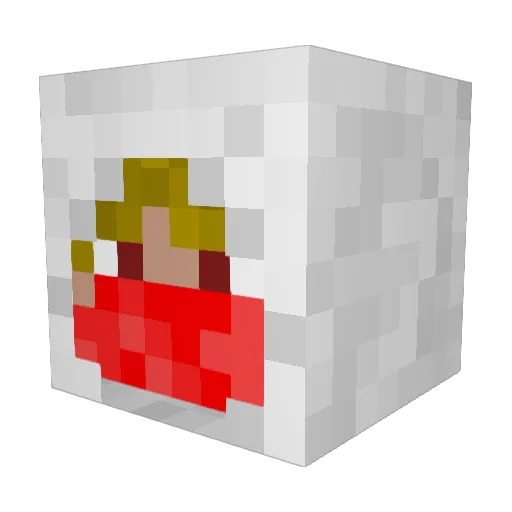 the_flame_ninja Minecraft avatar head, 3D render