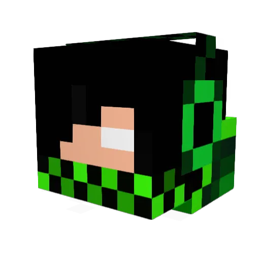 the_gavox Minecraft avatar head, 3D render