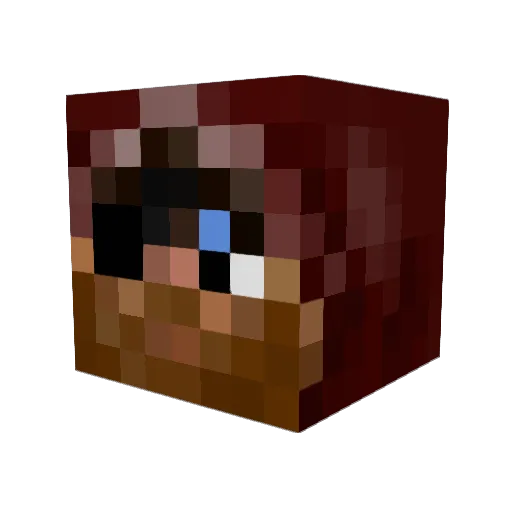 the_hazernator Minecraft avatar head, 3D render